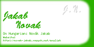 jakab novak business card